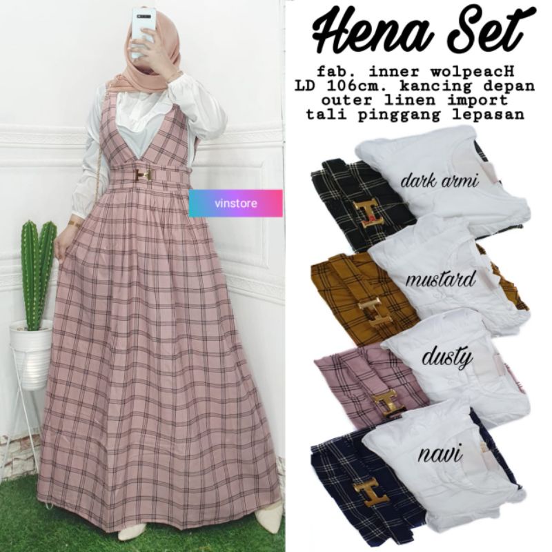 henna set | gamis simple | simple gamis