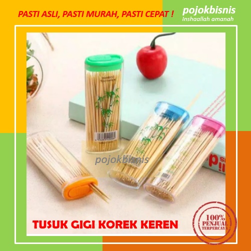 TUSUK GIGI BAMBU TABUNG / BAMBOO TOOTHPICK / TUSUK GIGI BUAH