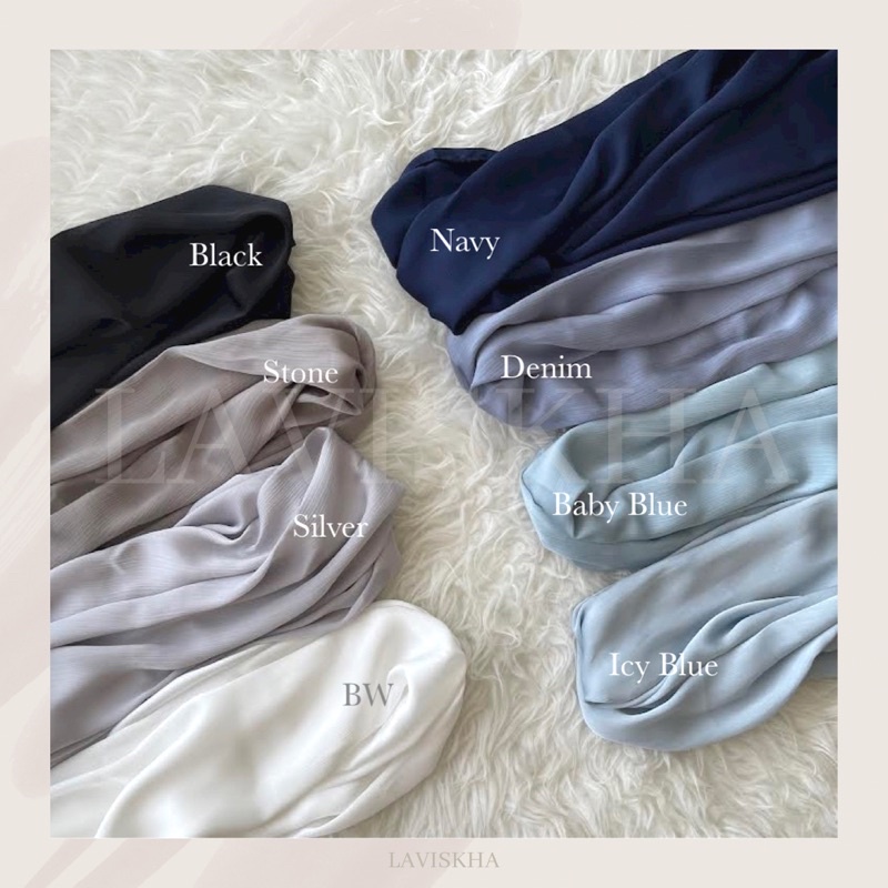 ORIGINAL MALAY Pashmina crinkle textured silk malay | hijab pleated malaysia km-3