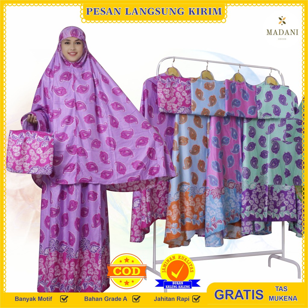 Mukena Mukenah Dewasa Bali Terbaru Katun Rayon Adem Ekslusif Motif Cantik Model Terbaru 2020 MS