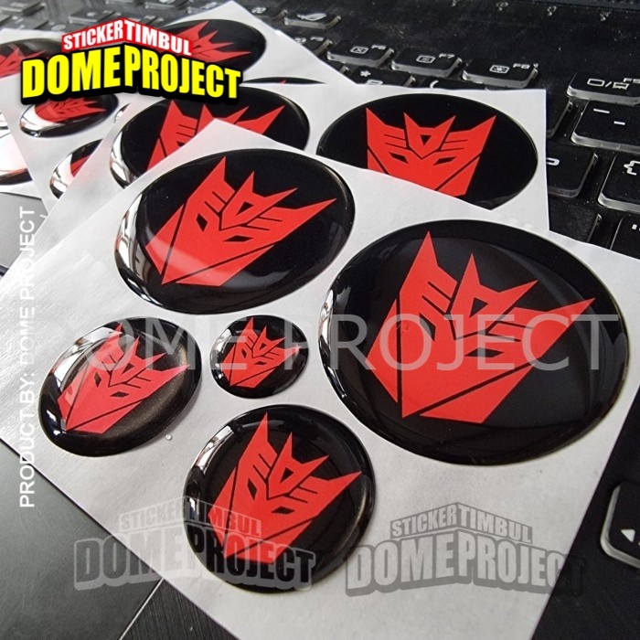 STIKER MOTOR TIMBUL EMBLEM LOGO YAMAHA NMAX AEROX LEXI LOGO TRANSFORMERS DECEPTICON AESTHETIC KEREN