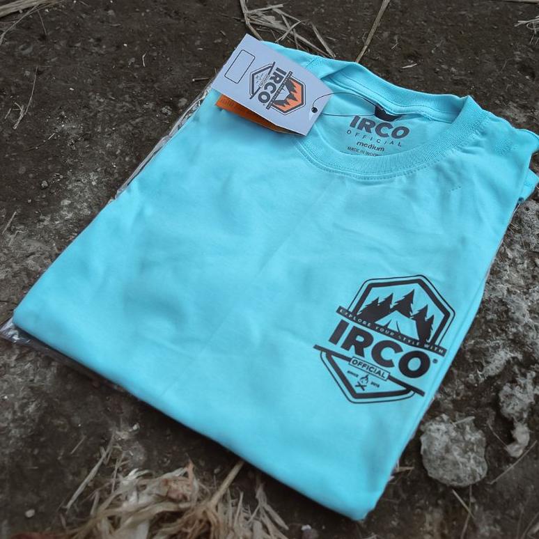 Kaos Irco Lengan Pendek Murah - Kaos Biru Tosca Pria Dan Wanita - Kaos Katun Combed 24S Premium - Ts