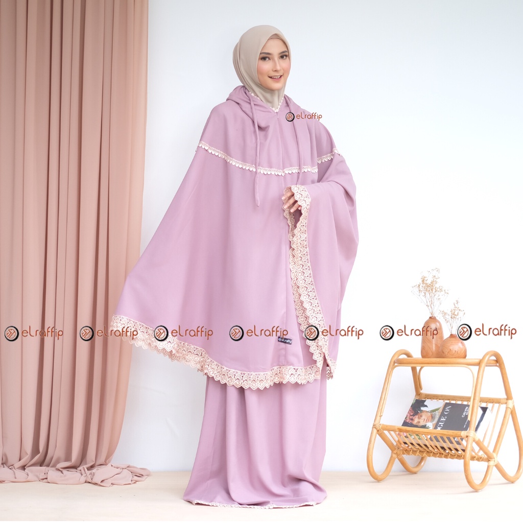 Mukena Dewasa 2 in 1 Katun Renda ShazfaaSeries