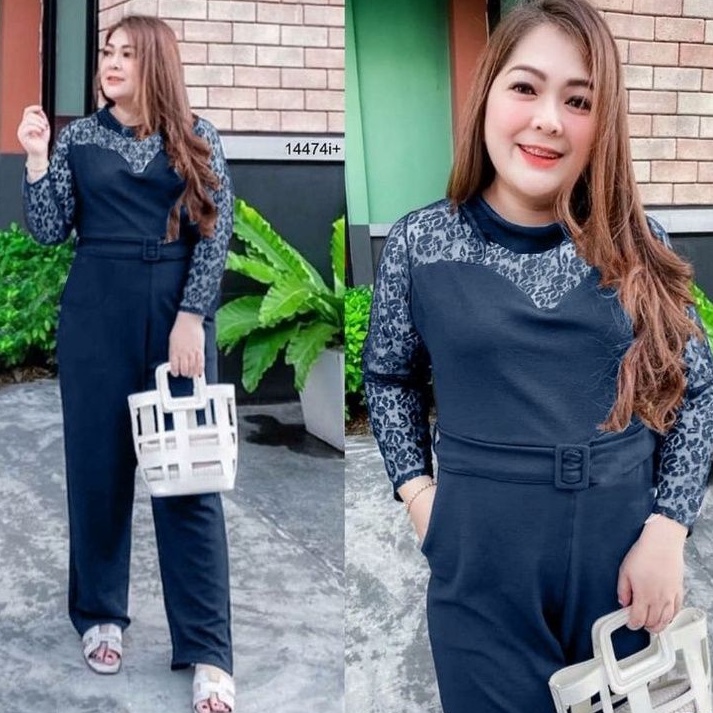JUMPSUIT JUMBO XL XXL-SETELAN KONDANGAN PESTA SATU SET ATASAN DAN CELANA PANJANG