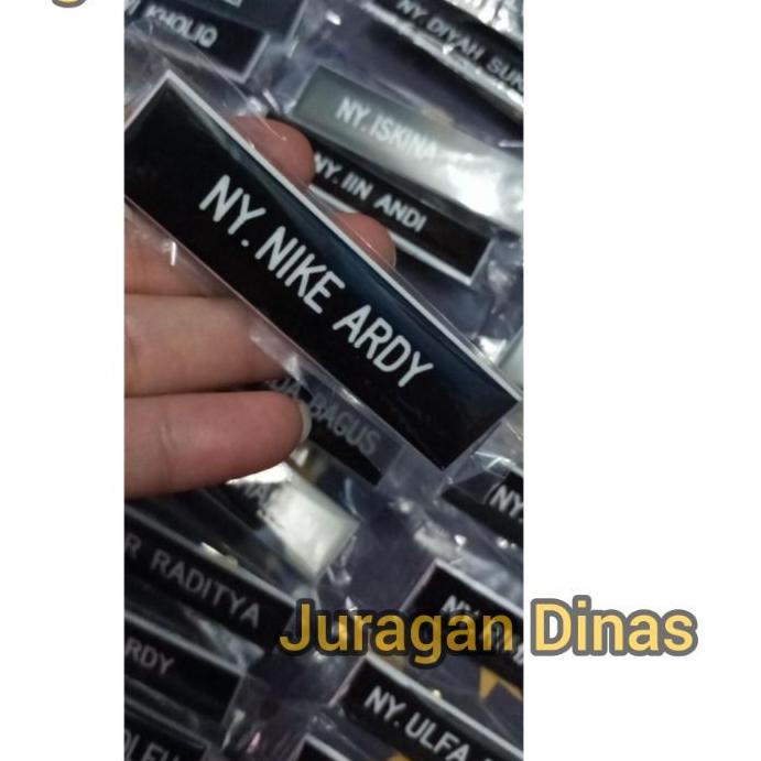 

Best! Papan Nama Dada PDH/Name Tag Bhayangkari/Persit/Jalasenastri Acrylic Grafir,.