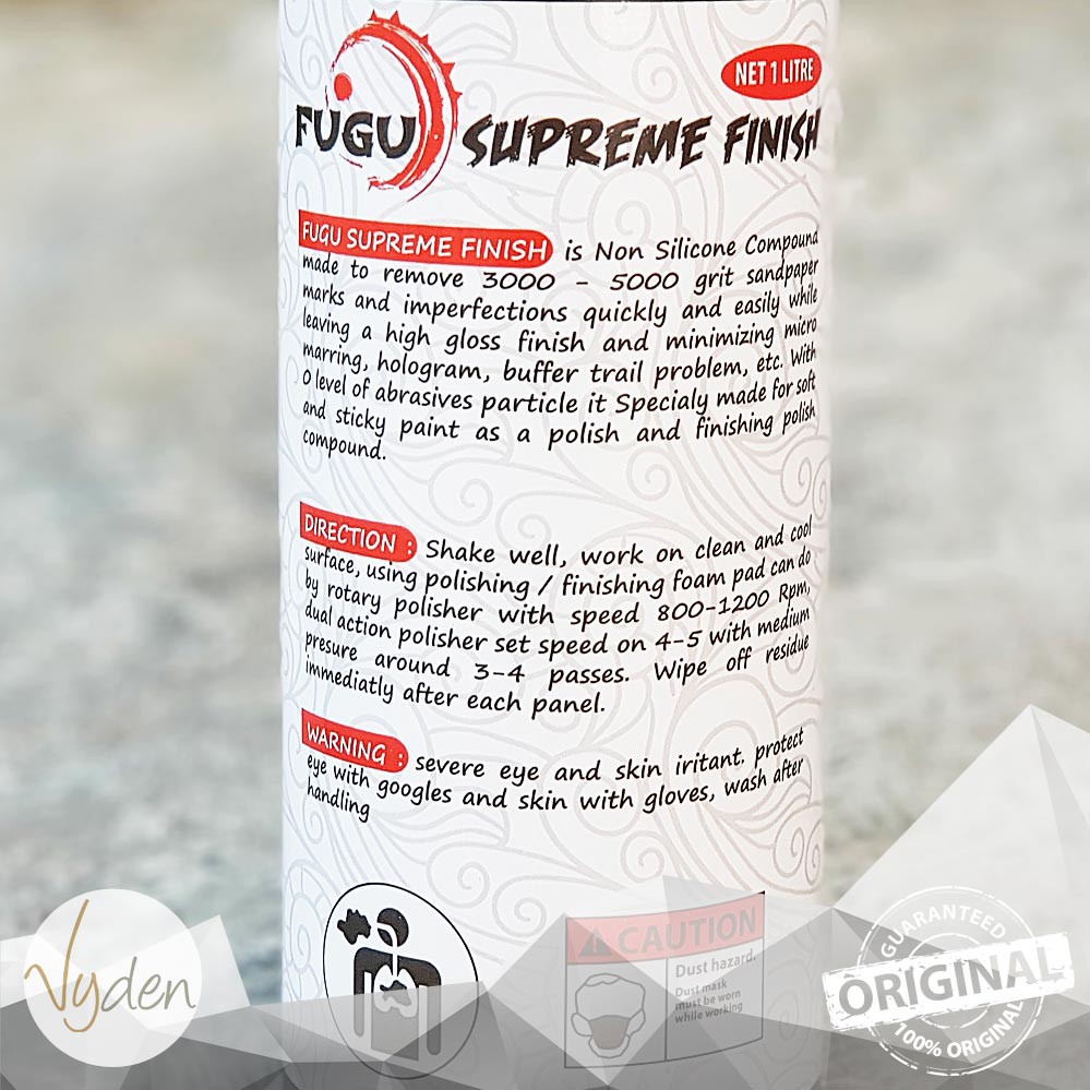 FUGU Supreme Finish REPACK Kompon Halus Polish untuk Soft Paint Cat Lengket MURAH