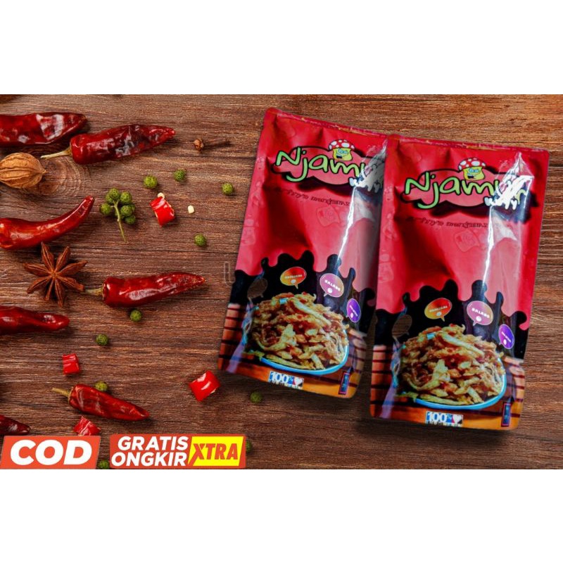 

keripik Jamur Crispy Jamur Krispi Pedas Jamur Kering Pedas 100 G Barbeque Balado Rumput Laut