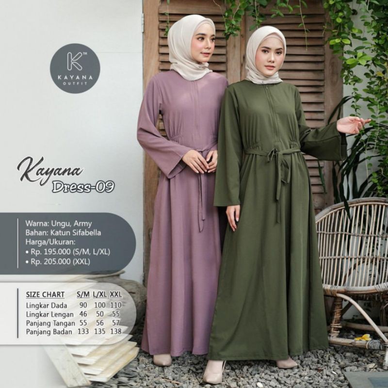 Kayana Dress 09 | Dress Wanita | Gamis Wanita | Dress Remaja | Gamis Remaja | Daily Outfit