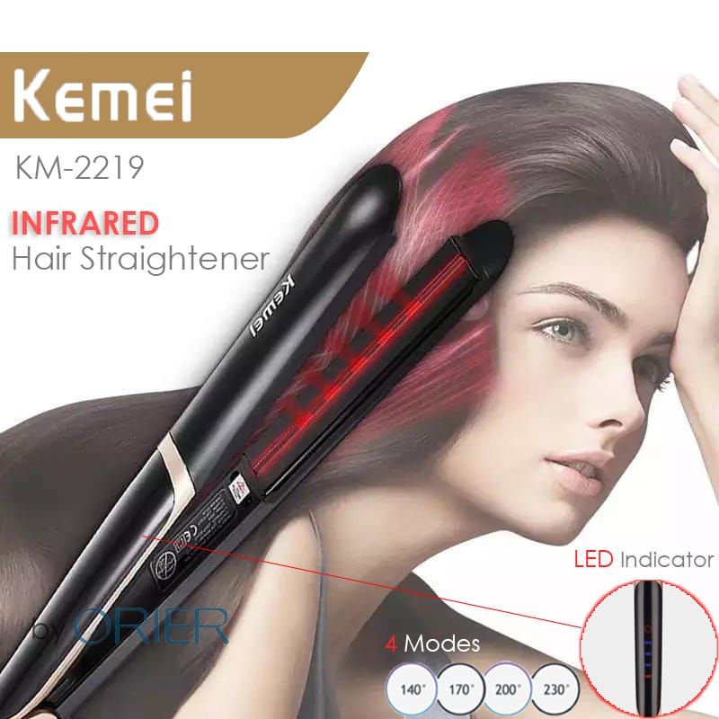 ALAT CATOKAN RAMBUT KEMEI KM-2219ORI INFRARED 2IN1/Pelurus Rambut