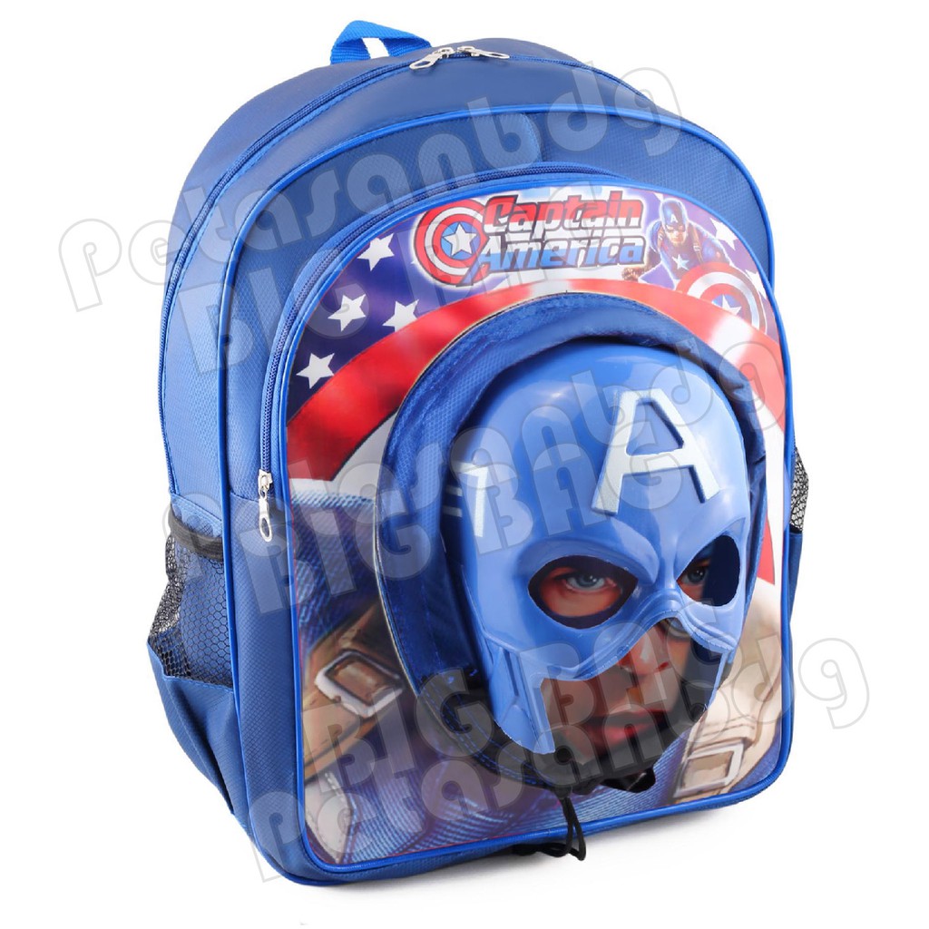 PTS - Tas Anak Cowo / Laki Laki - HULK - CAPTAIN AMERICA - SPIDERMAN - BATMAN - THE MASK - COOL BACKPACK + TOPENG