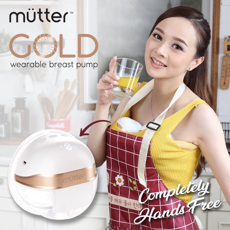 Mutter Gold Handsfree Wearable Breastpump Pompa Asi