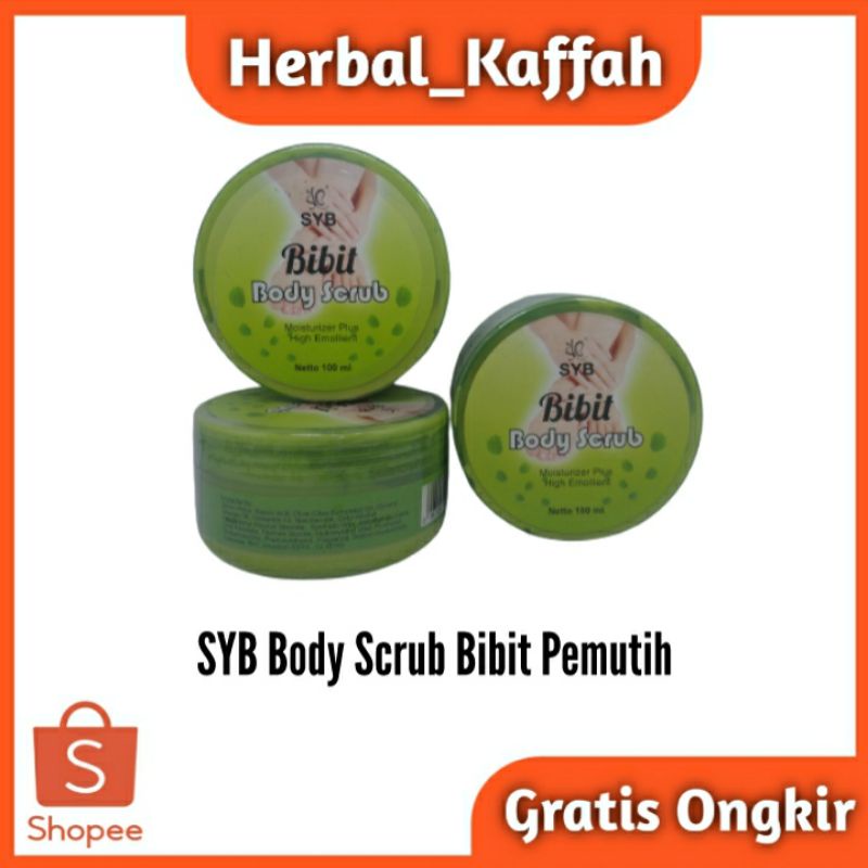 BODY SCRUB Bibit Pemutih Original SYB Bibit Body Scrub Moisturizer Plus High Emollient 100ml Original Asli 100%