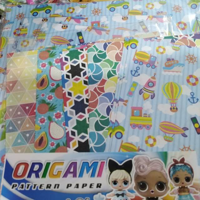 Kertas lipat origami  5 motif 2 sisi 20 lembar