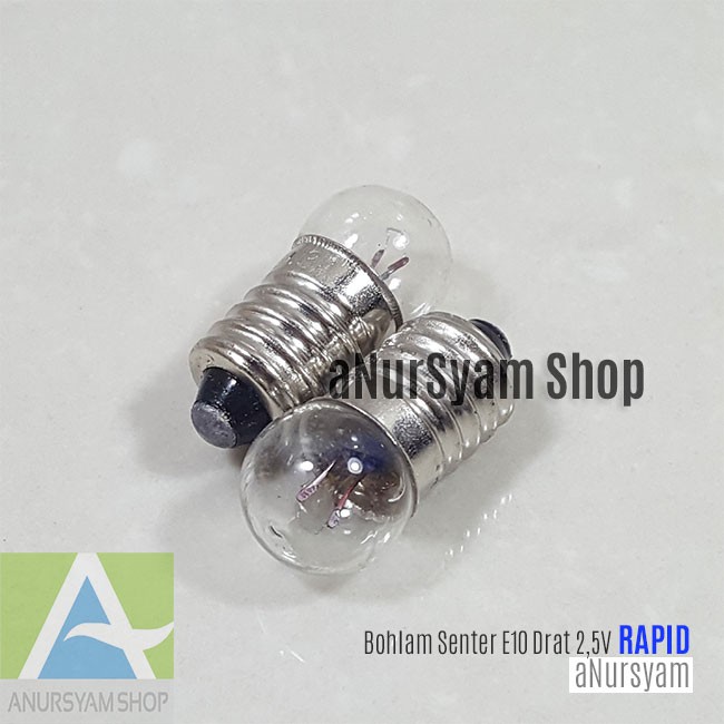 Bohlam Senter 2.5 Volt E10 Drat RAPID Lampu Senter RAPID E10 2,5 Volt