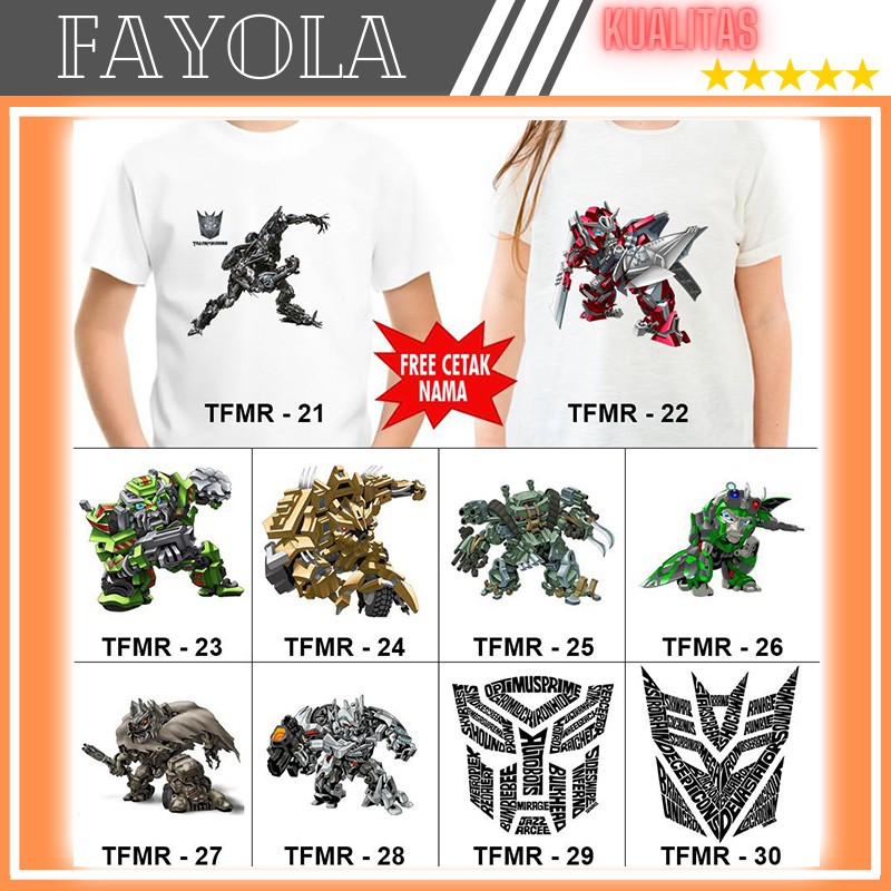 Jual Baju Transformers Anak Dan Dewasa Kaos Couple Kakak Adik Motif ...