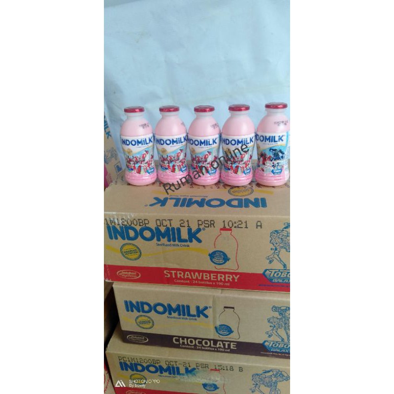

Indomilk botol 190 ml/Susu uht indomilk/Susu indomilk