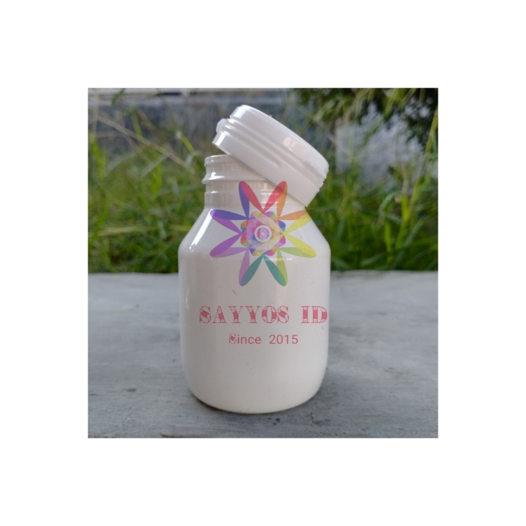 Botol Kapsul Bulat 60ml Putih Snap | Kemasan Package Botol Minuman