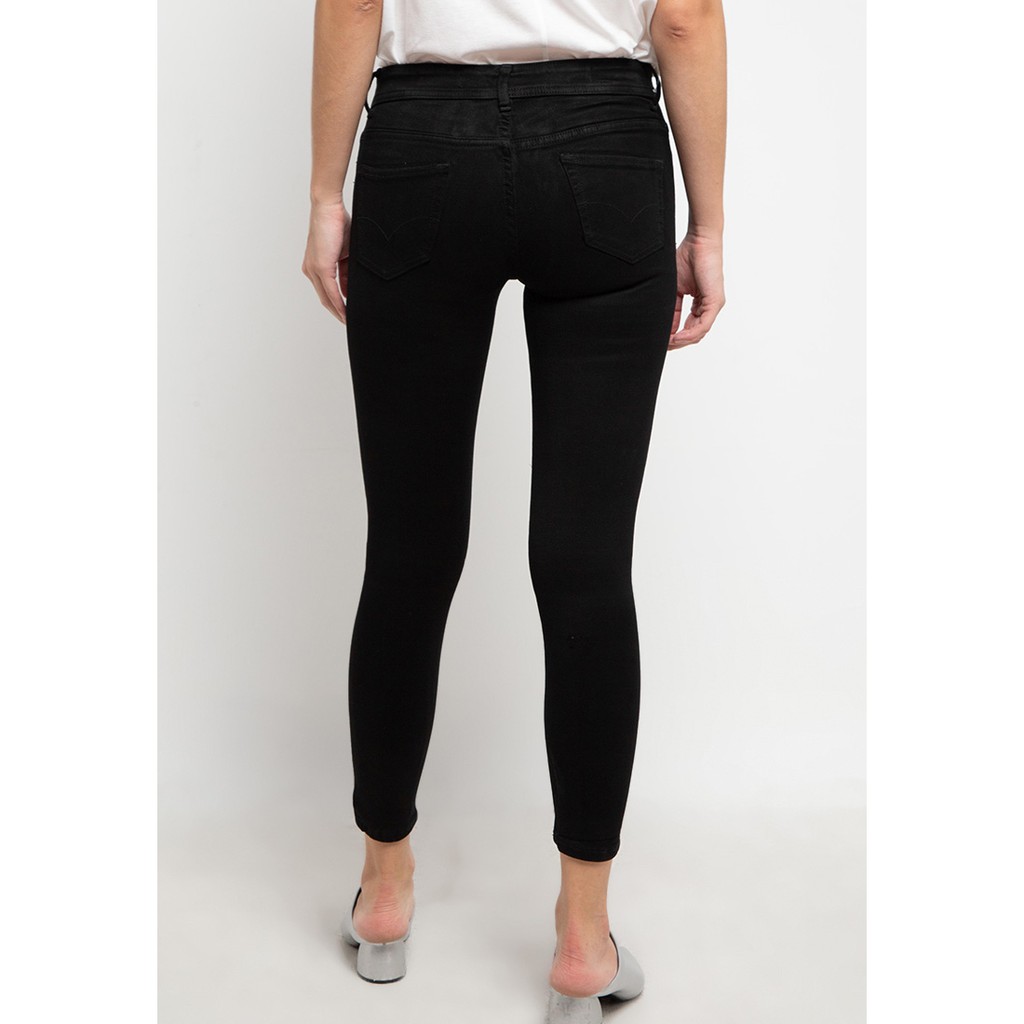 TRIPLE Ladies Celana Jeans Stretch Slim Fit Super Black (07 777 23) / Ramayana Jatinegara