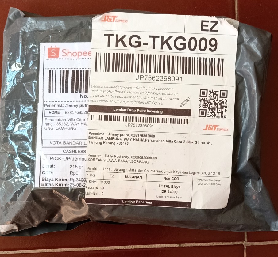 Mata Bor Countersink Untuk Kayu Dan Logam 3pcs 12 16 19mm