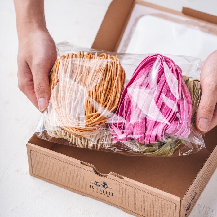 

pasta-aneka- homemade pasta mix flavors 400g / handmade artisan home made mie sehat -aneka-pasta.