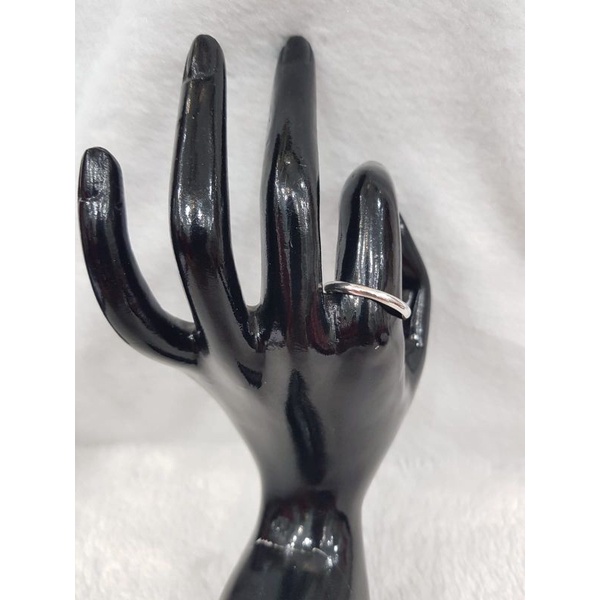 CC675M509M cincin emas kawin model polos penuh emas putih asli white gold bridal couple ring berat 2