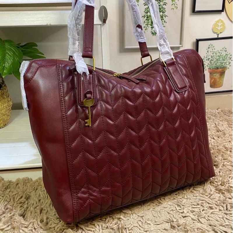 Tas Fosill Jacqueline Tote Wine