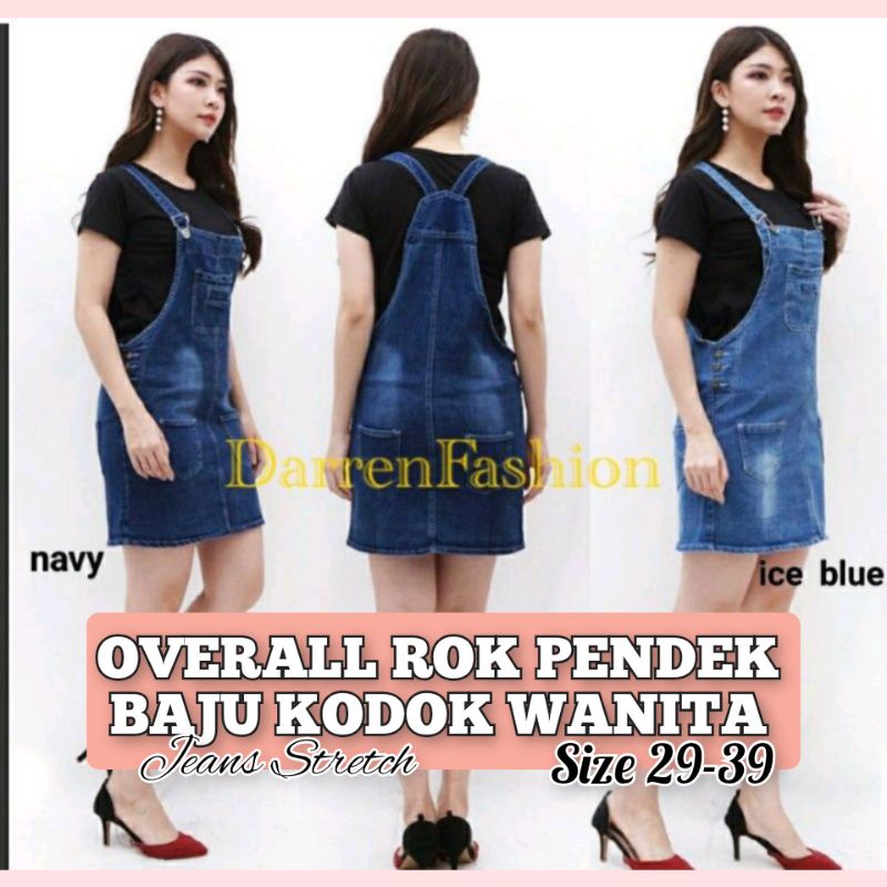 Rok Overall Jeans Pendek . Rok Overall Jeans Strech Murah BAJU KODOK JUMBO WANITA 29-40