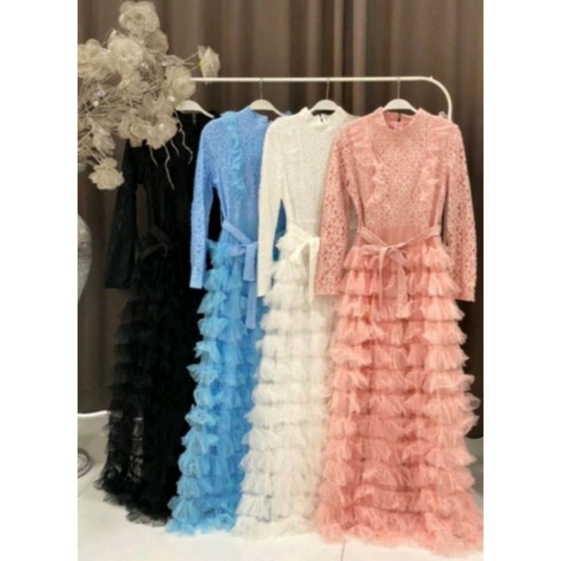 vivorie dress umpak tile tutu brukat pesta