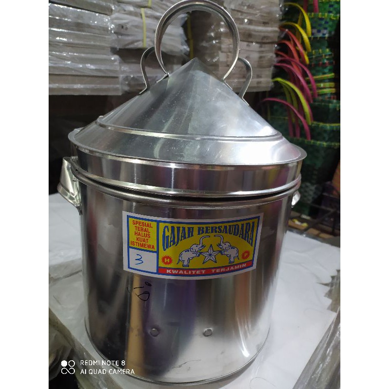 Dandang nasi stainless 3 kg