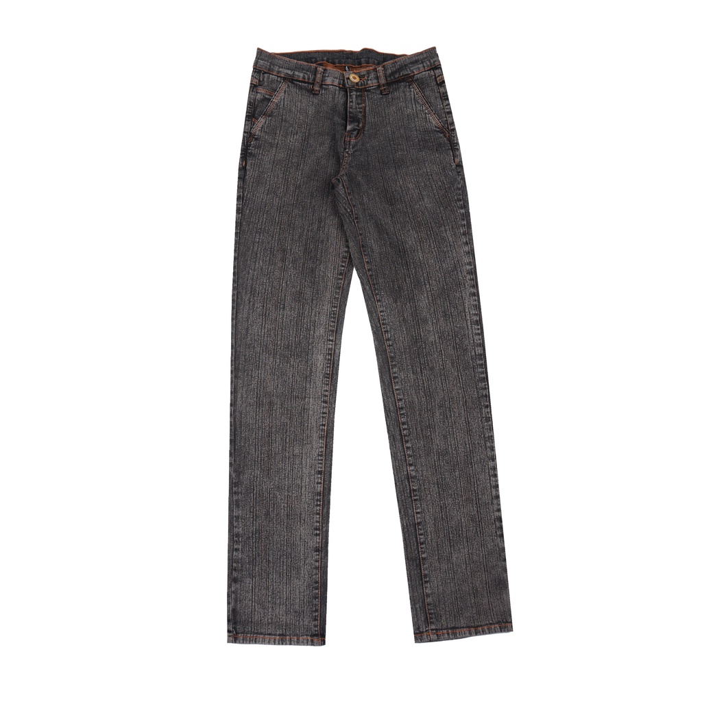 Defly Celana Jeans Panjang Pria - Orange Button