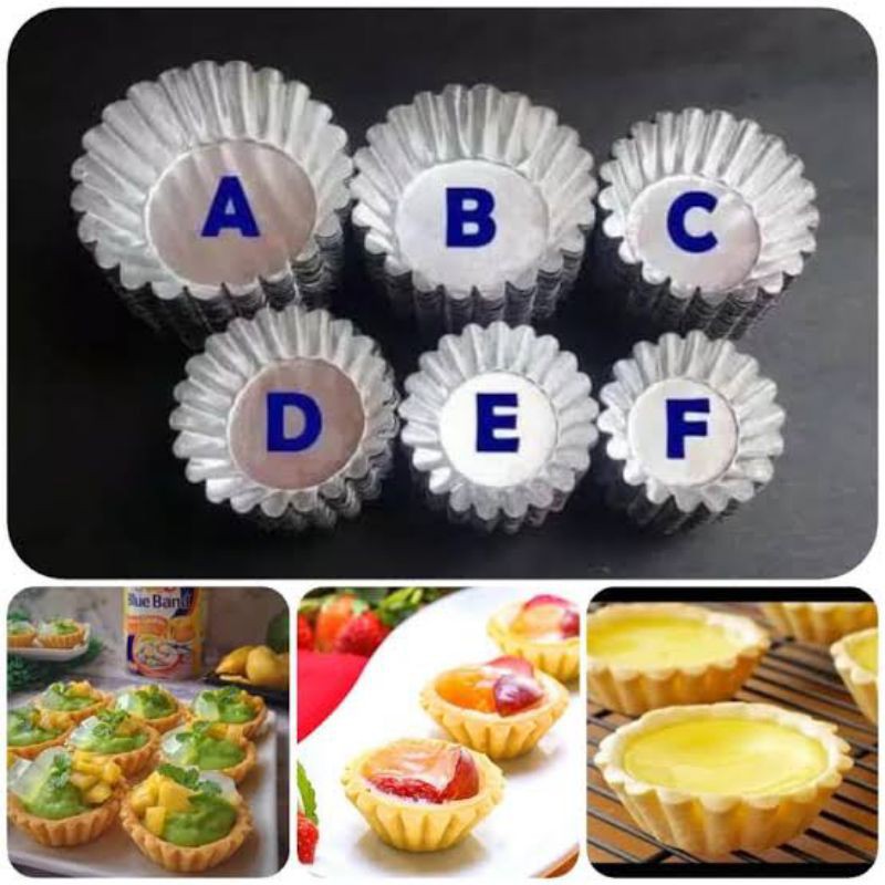 20 PCS CETAKAN KUE PIE / LOYANG PIE BUAH / CETAKAN PIE MINI / SUS PIE