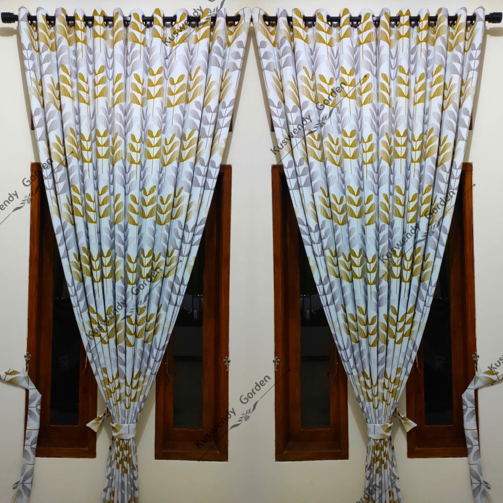 Gorden Blackout Motif 200 x 225 cm Tinggi 2.25 meter Hordeng Jendela Pintu Tirai Minimalis