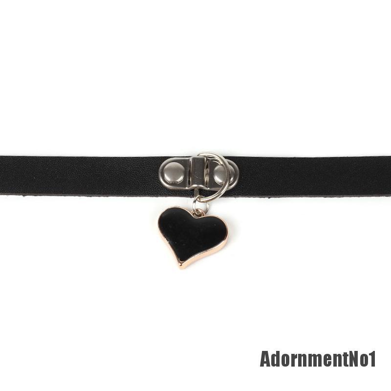 (Adornmentno1) Kalung Choker Bahan Kulit Imitasi Gaya Punk / Gothic Untuk Wanita