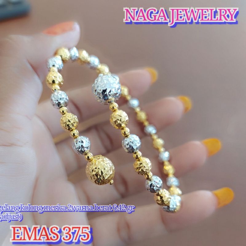 GELANG KOLONG VANCY EMAS SETENGAH TUA KADAR 375