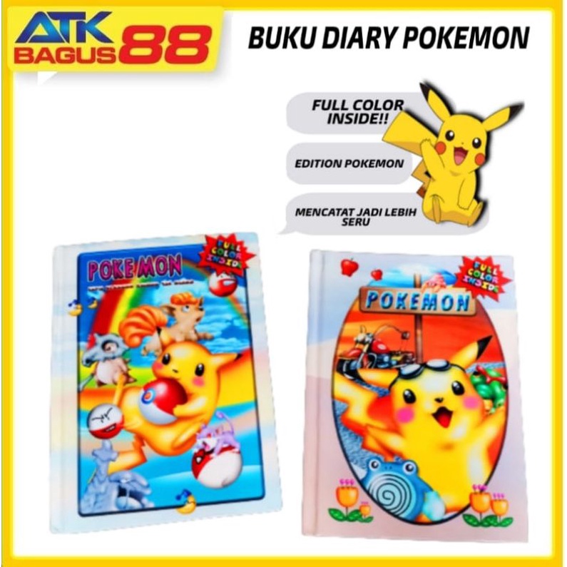 1 PCS Buku Diary Pokemon/buku catatan/buku tulis diary karakter