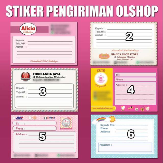 

Label stiker pengiriman olshop