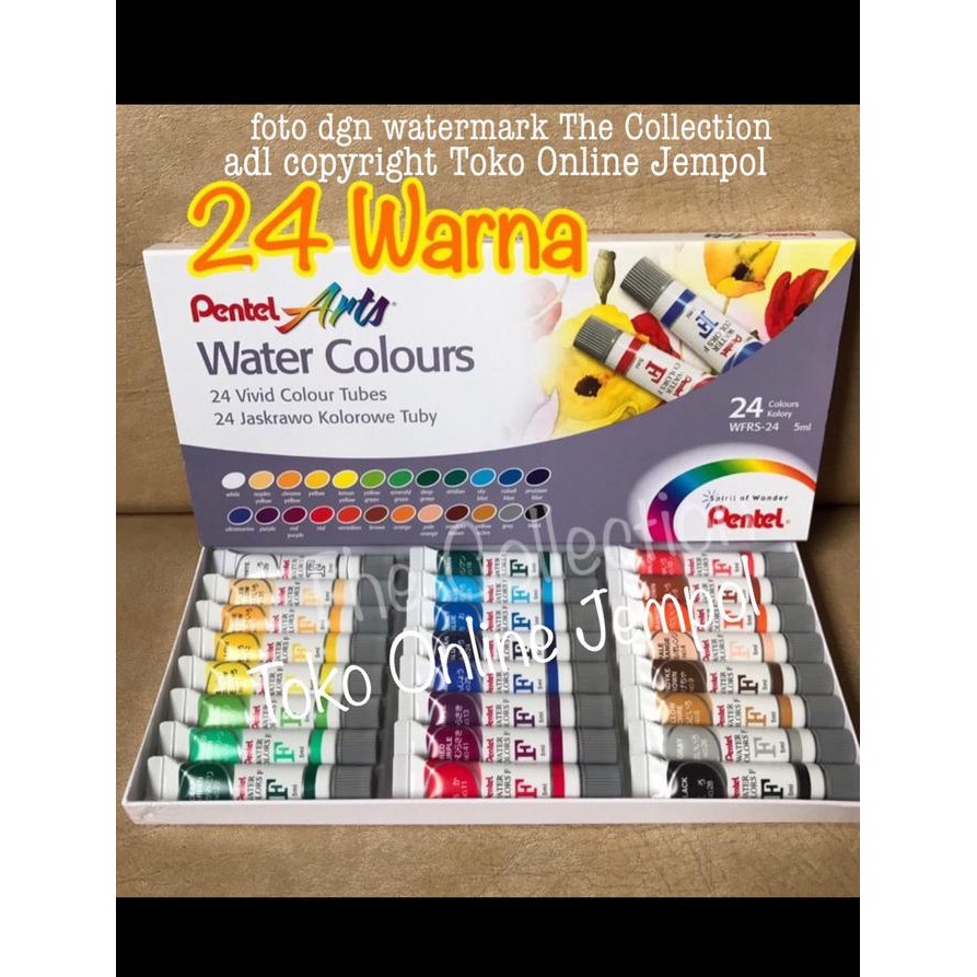 

Ready Stok! Atk0460Pt 24 Warna Cat Air Pentel Wfrs 24 Watercolour Art Color Terpercaya