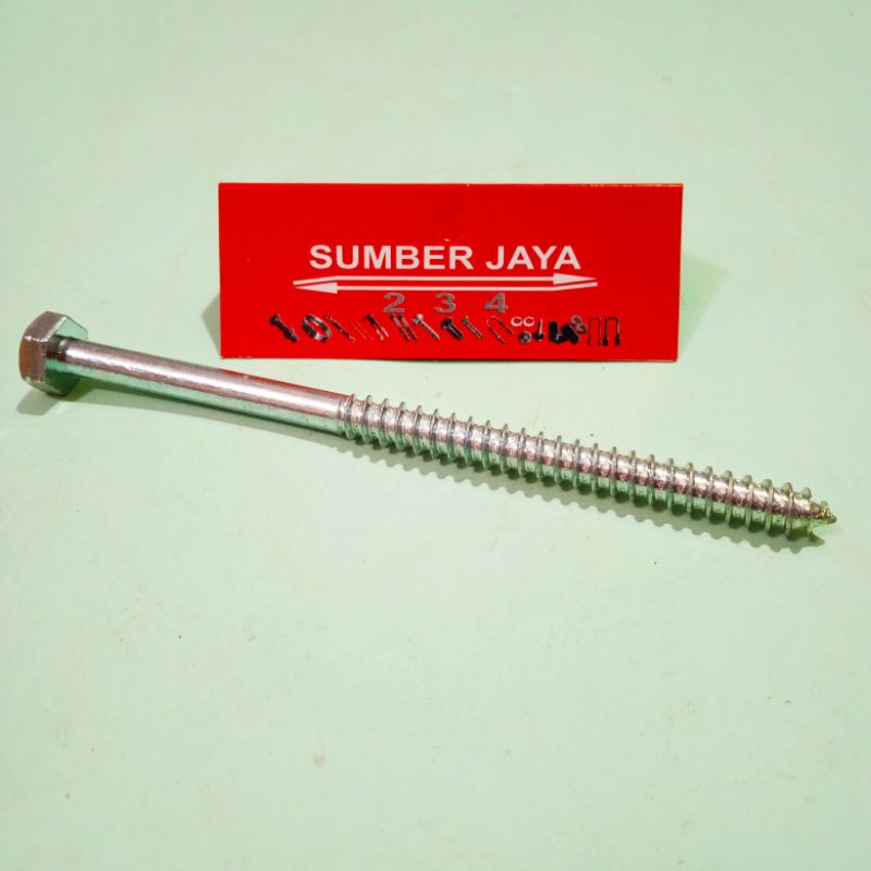 BAUT DEKSCREW 5/16 X 5 PUTIH TERMURAH