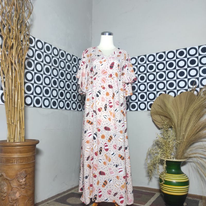 BESTSELLER DASTER KIMONO LENGAN LONCENG RAYON PREMIUM LD 120 PB 125 BUSUI FRIENDLY-Motif 8