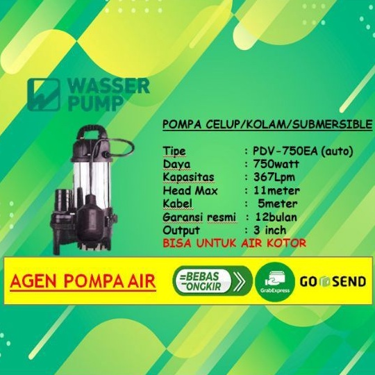 Pompa Celup Air Kotor WASSER PDV-750EA/ Pompa Air Kotor PDV-750EA