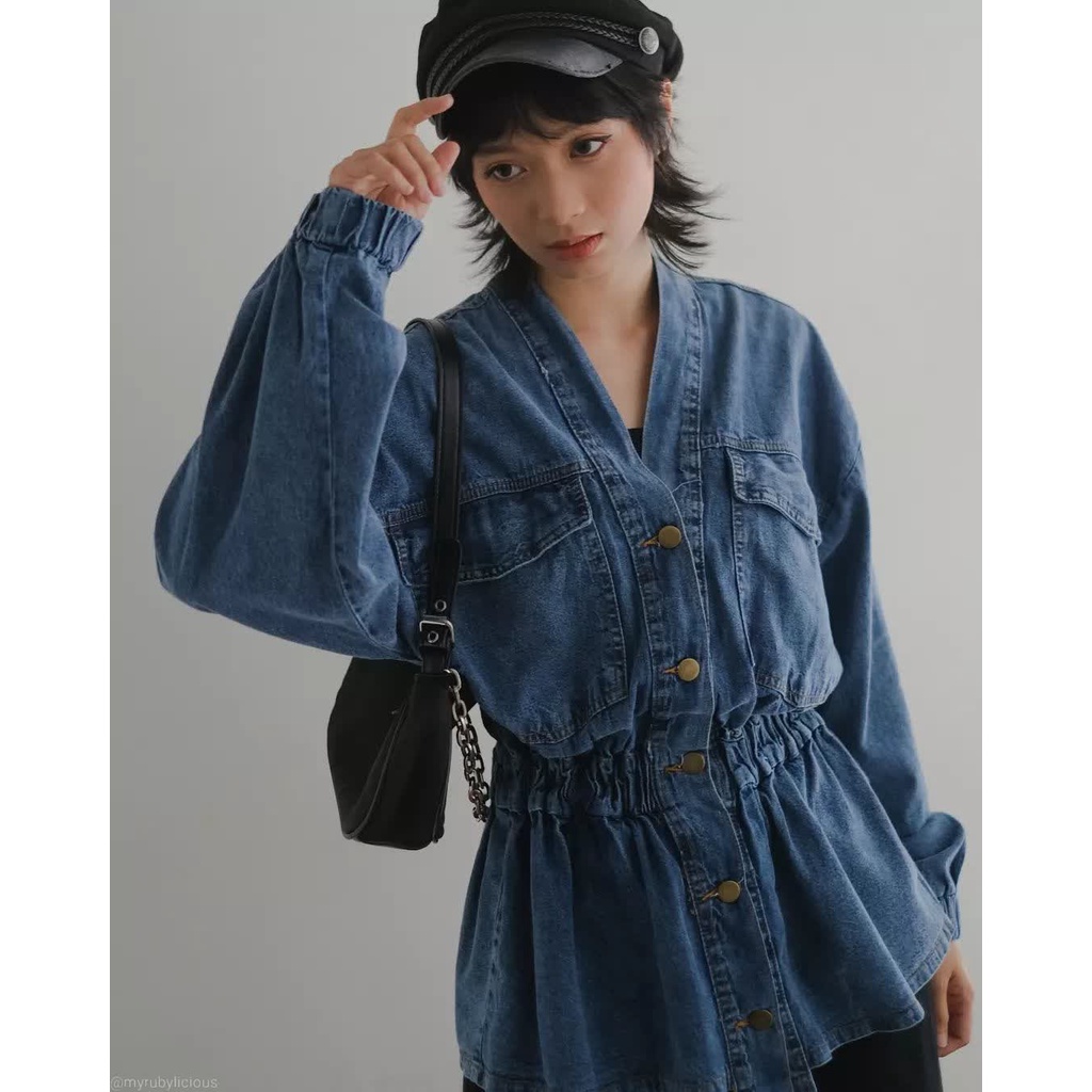 CLARABEL DENIM SHIRT - Myrubylicious