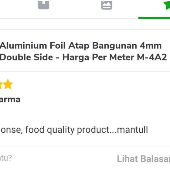 ♧ Aluminium Foil Atap, Peredam Panas Atap, Foam Insulation 8mm (METERAN) ➽