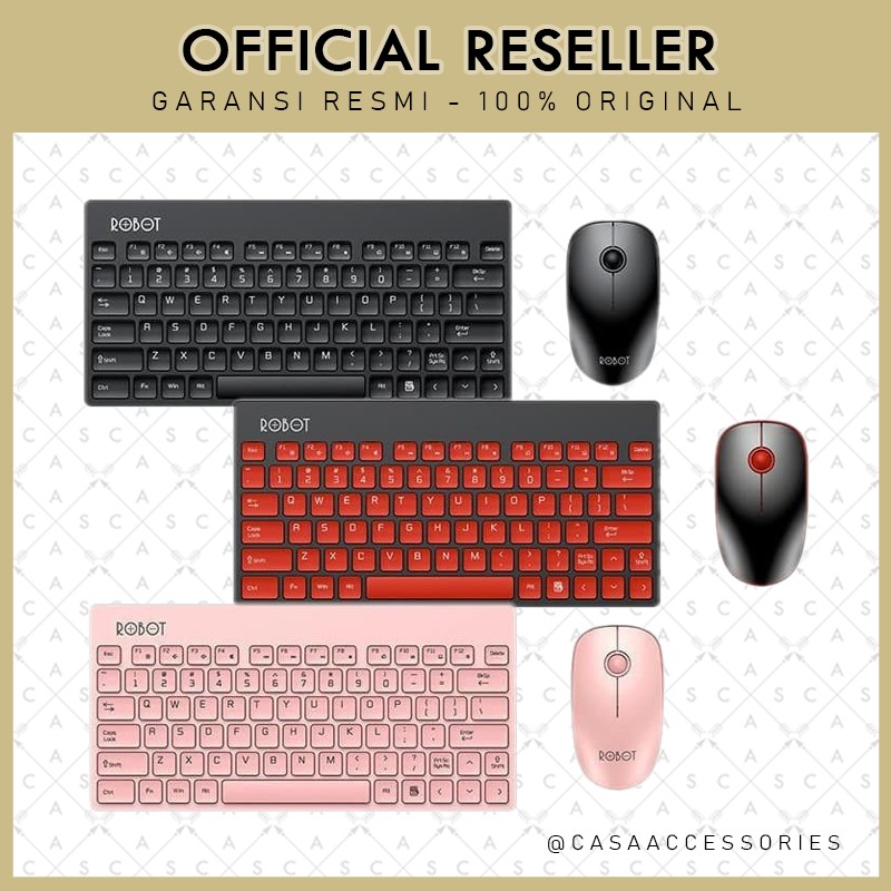 Robot KM3000 Portable Mini Wireless Keyboard + Mouse Combo Original