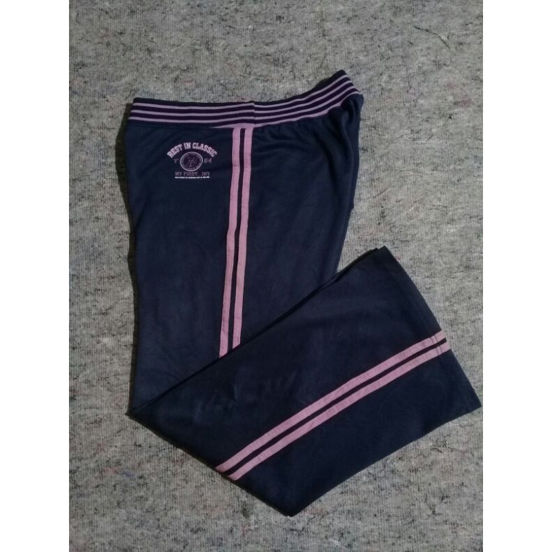 preloved celana training trackpants pria wanita celana pinggang karet thrift second original
