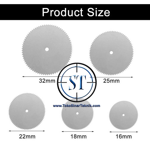 5 Pcs Mata Gergaji Potong Kayu Triplek Untuk Mini Grinder gerinda Mini Bor Drill  Circular Saw Cutting Disc + 1 Batang As Shank Mandrel