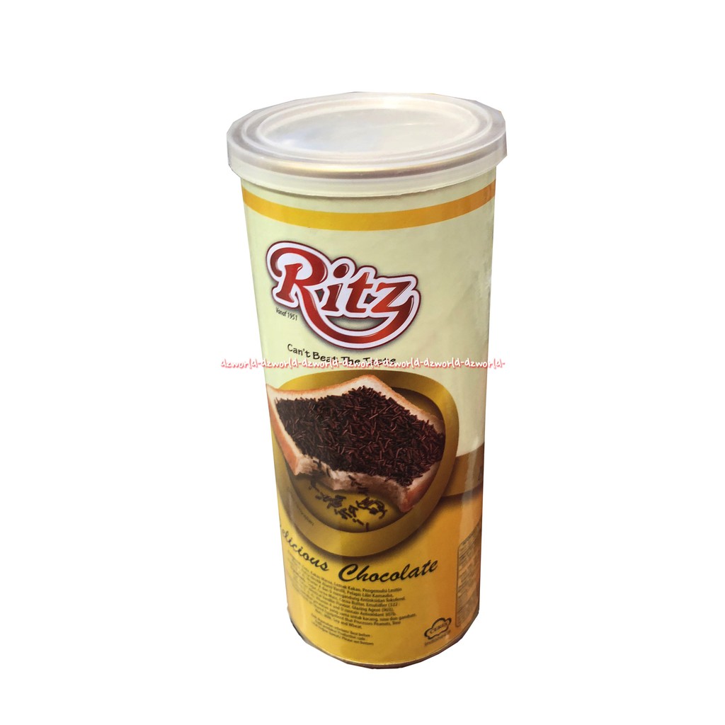 Ritz Delicious Chocolate Hagelslag Coklat Meses Warna Kaleng 300gr