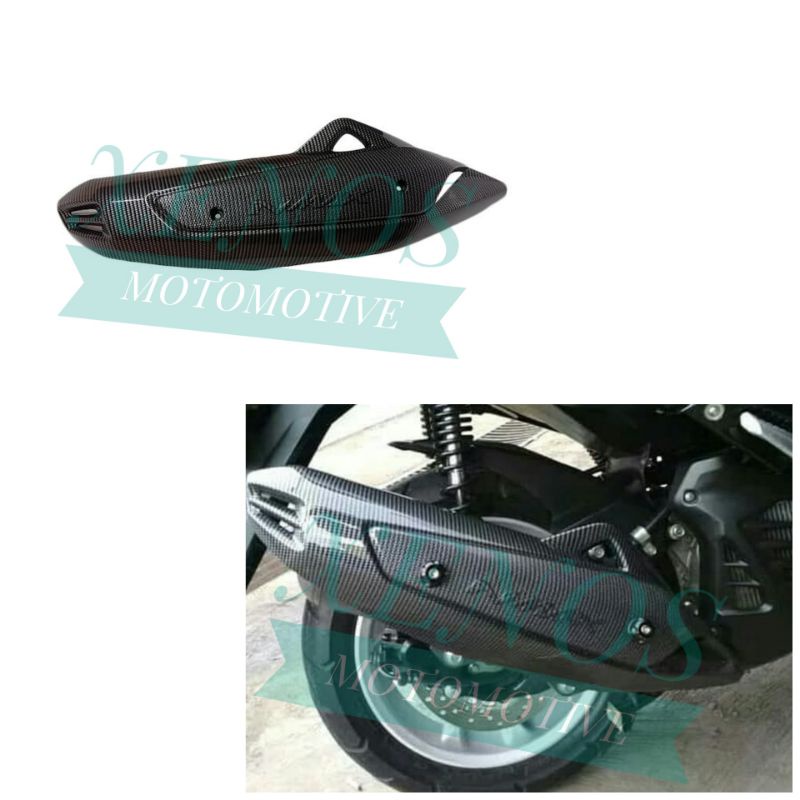 COVER TUTUP KNALPOT CARBON NEMO YAMAHA NMAX 155 OLD