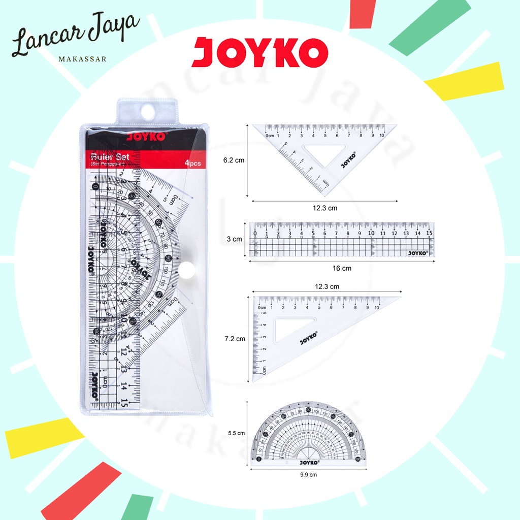 

Ruler Penggaris Set Joyko RL-PS2