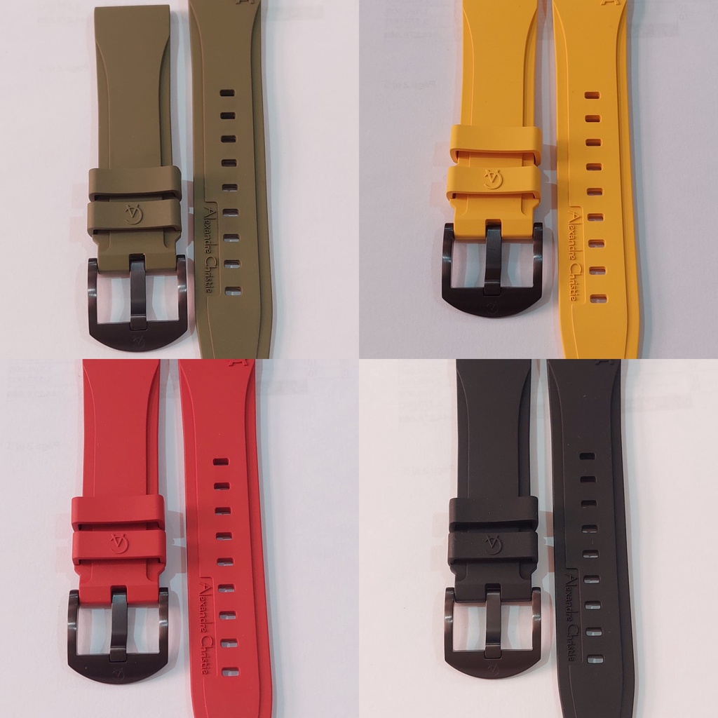 TALI/STRAP RUBBER ALEXANDRE CHRISTIE AC UKURAN 22 MM  ORIGINAL