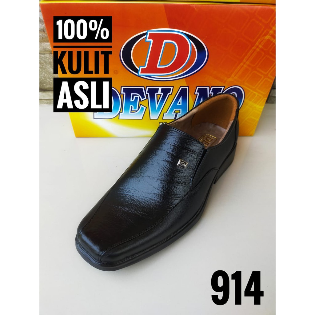 Sepatu DEVANO 914 kantor Pantofel kickers kulit asli pria dinas kerja murah